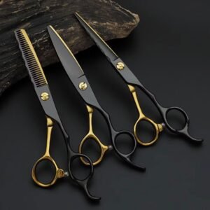 Black+Gold Barber Scissors Kit